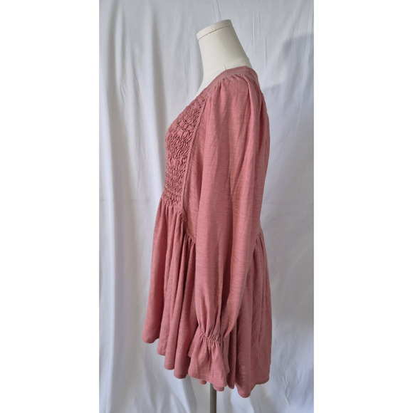 Free People Women's Don't Call Me Baby Rosie Pink Tunic Mini Dress XS - Picture 7 of 10